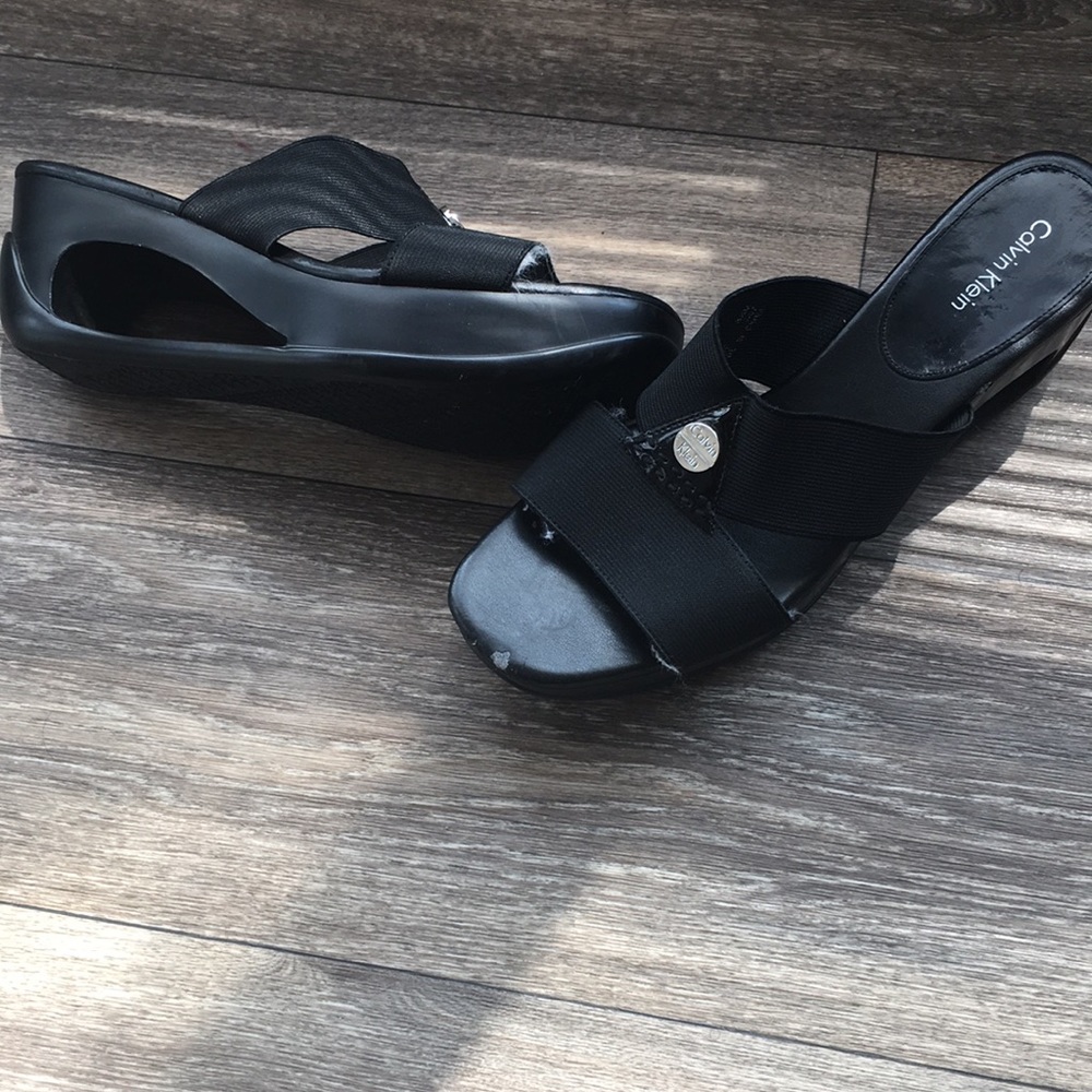 Calvin Klein heal Sandals worn Twice